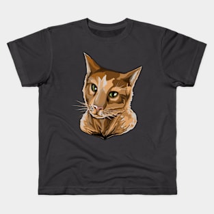 Orange Cat Art Kids T-Shirt